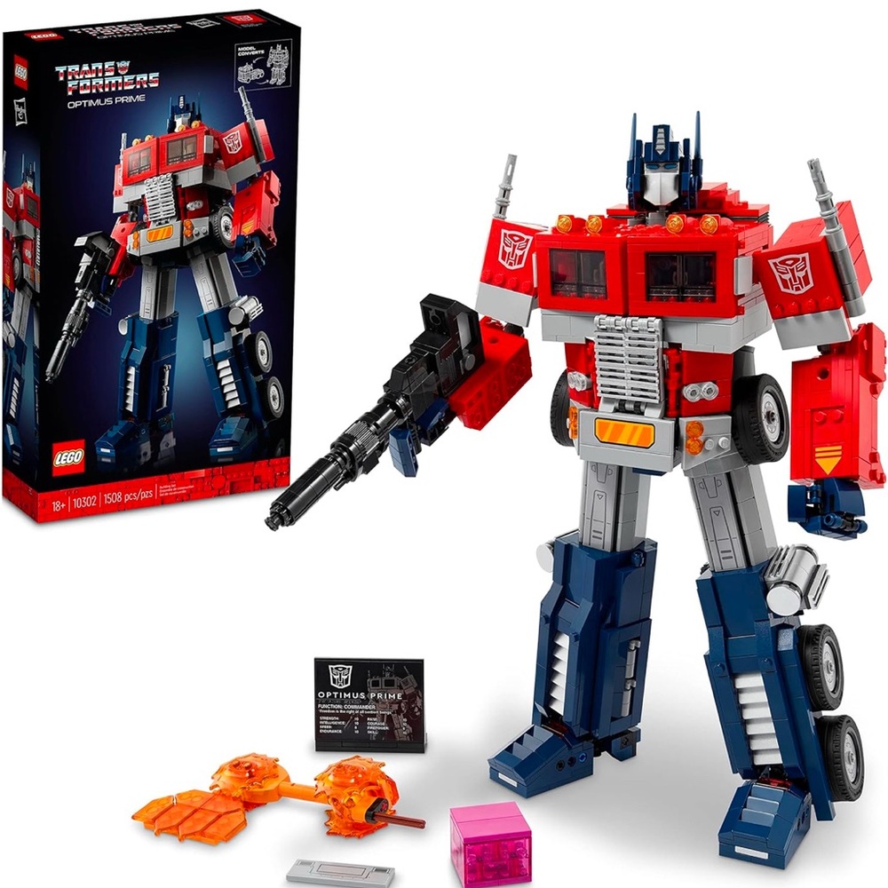 LEGO Icons Optimus Prime 10302 Transformers Figure Set, Collectible Transformer